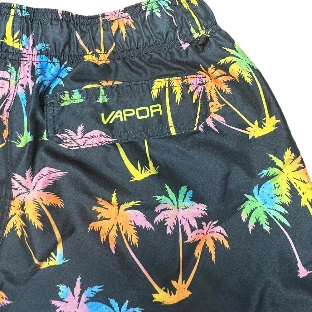 Body Glove Vapor All Over Palm Tree Drawstring Swim Trunks With Pockets SZ L/34